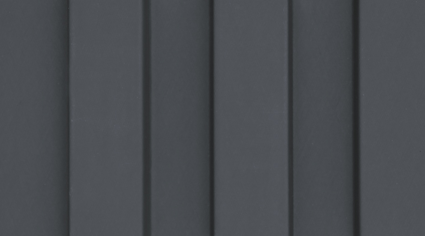 Monoso Cressida Slate Blue louver, matte texture bamboo fiber composite panel