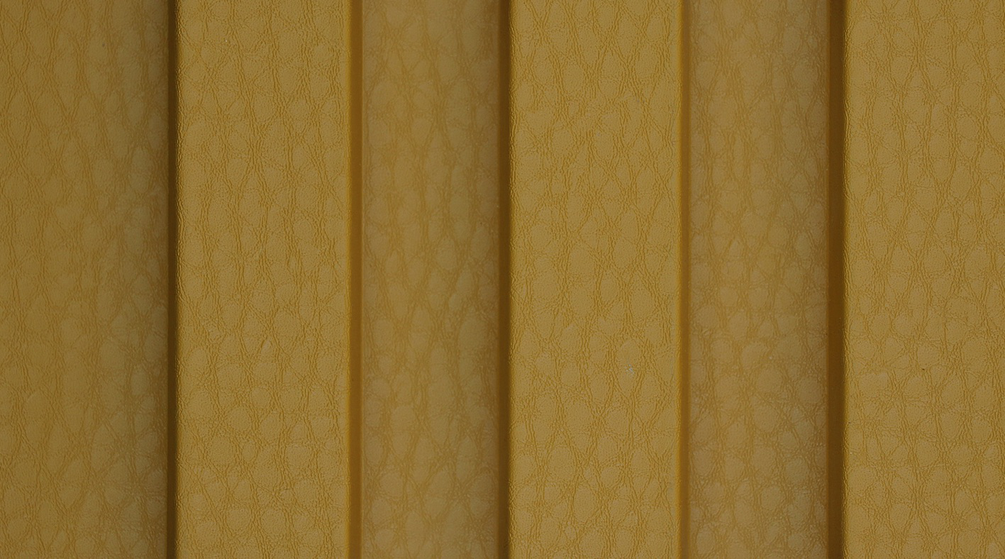 Monoso Cressida Mustard Gold louver, matte texture bamboo fiber composite panel
