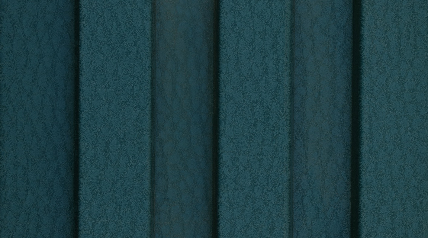 Monoso Cressida Teal Blue louver, matte texture bamboo fiber composite panel
