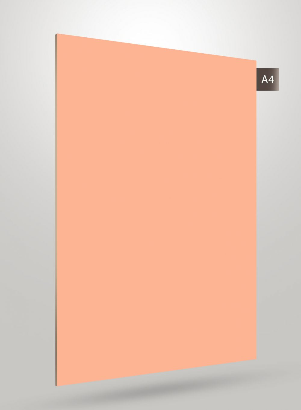 Pink solid colour laminate with glossy finish and smooth texture, displayed at an angle with subtle shadow effect.