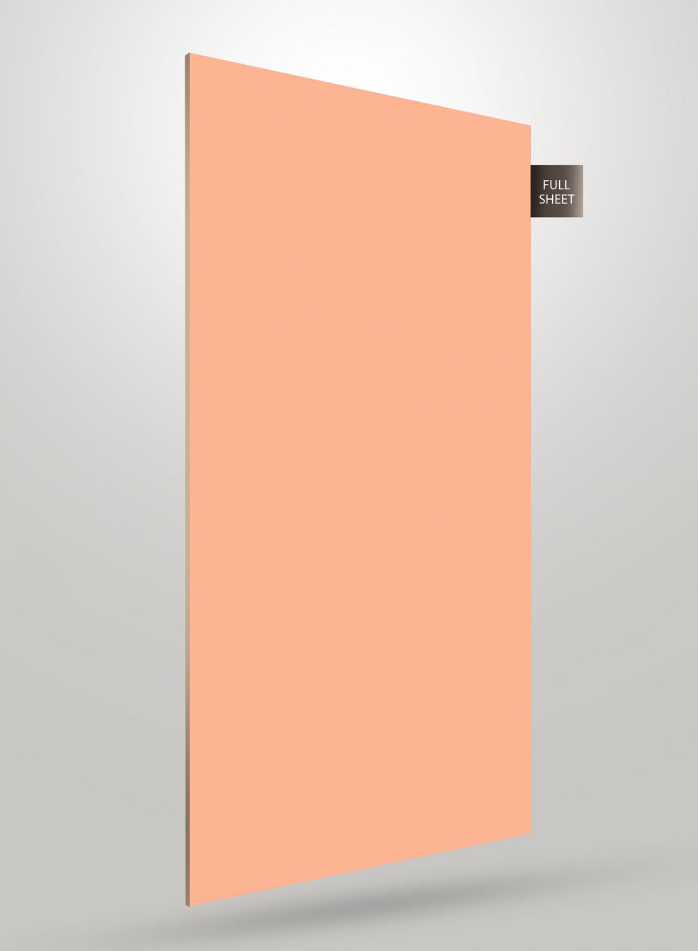 Pink solid colour laminate sheet with glossy finish and full sheet label on a grey background.