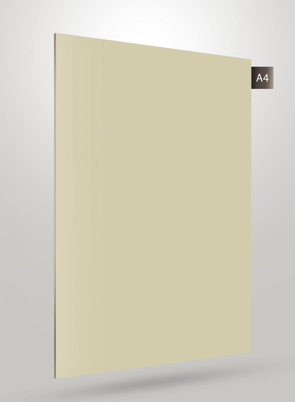 Green solid colour laminate with high gloss finish and smooth texture