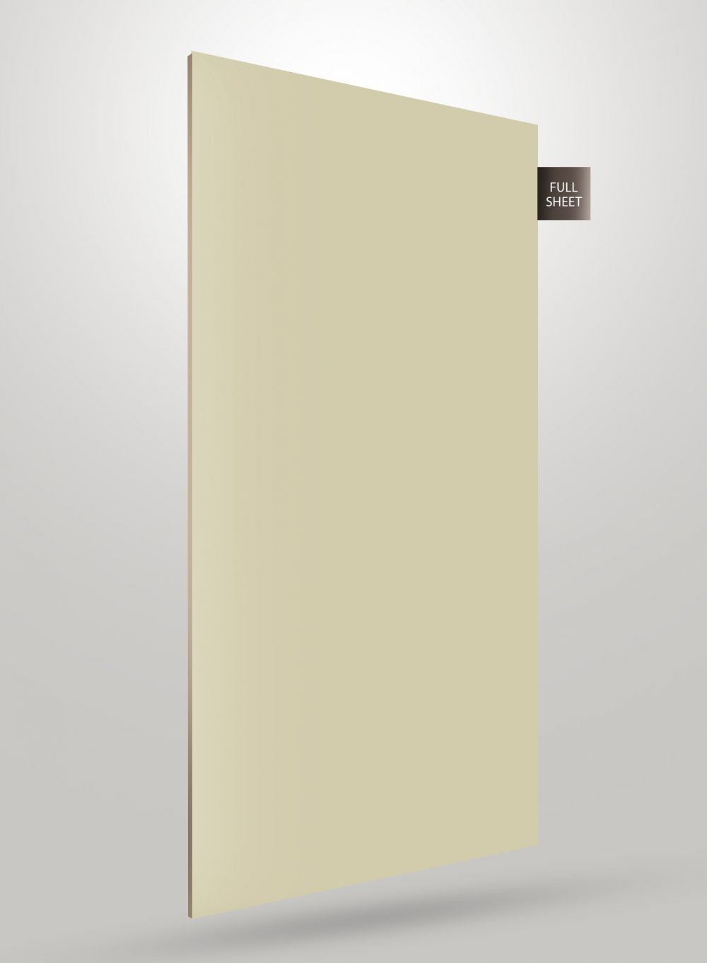 Pale green solid colour laminate sheet with glossy finish and smooth surface, labelled full sheet.