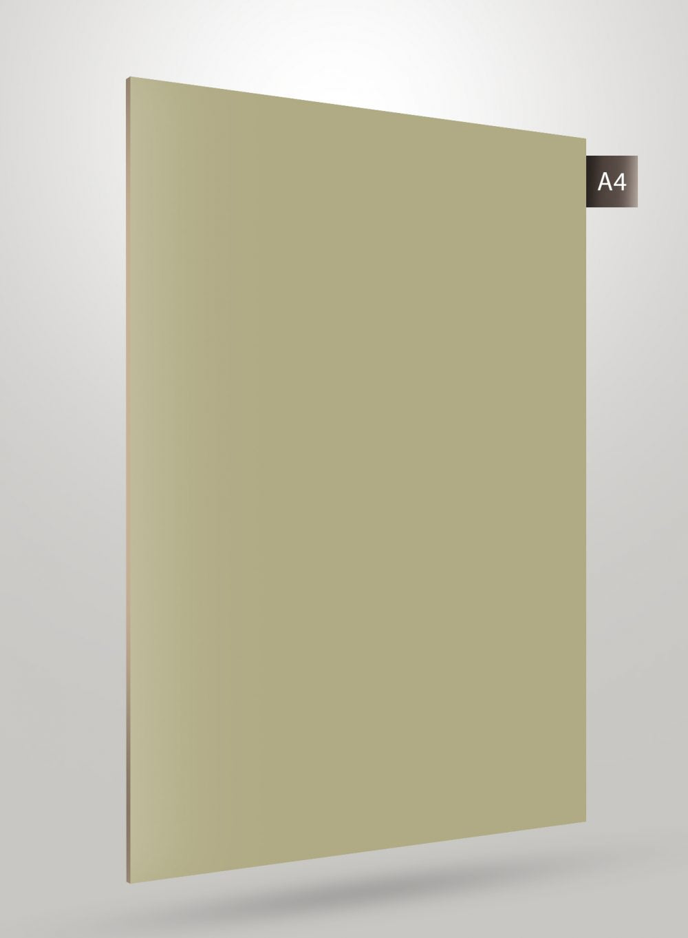 Brown solid colour laminate with high gloss finish and smooth texture, decorative laminate sheet.