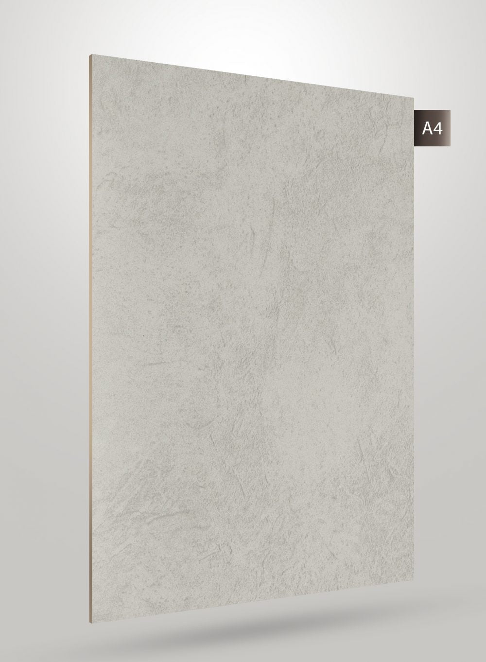 Beige patterned laminate with textured finish and subtle sheen, showcasing marble-like design on a rectangular sheet.