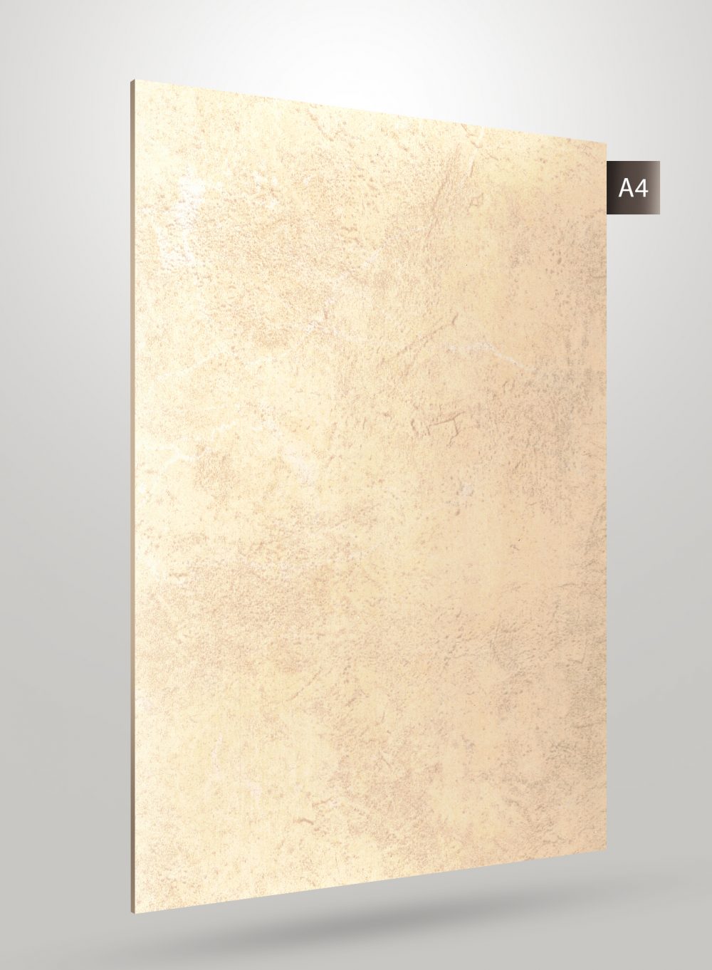 Beige marble laminate sheet with matte finish and textured surface, displaying a subtle stone pattern and soft veining.