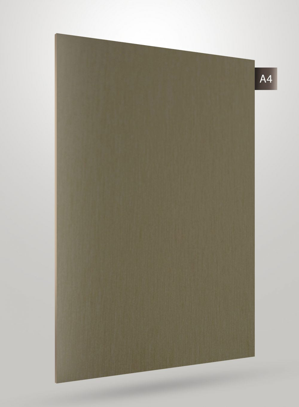 Green wood grain decorative laminate with glossy finish and subtle texture visible on its surface.