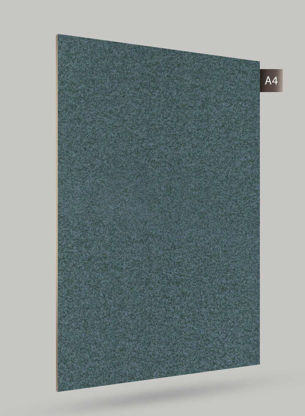 Grey high gloss decorative laminate sheet with a solid color finish and subtle texture, displayed on a neutral background.