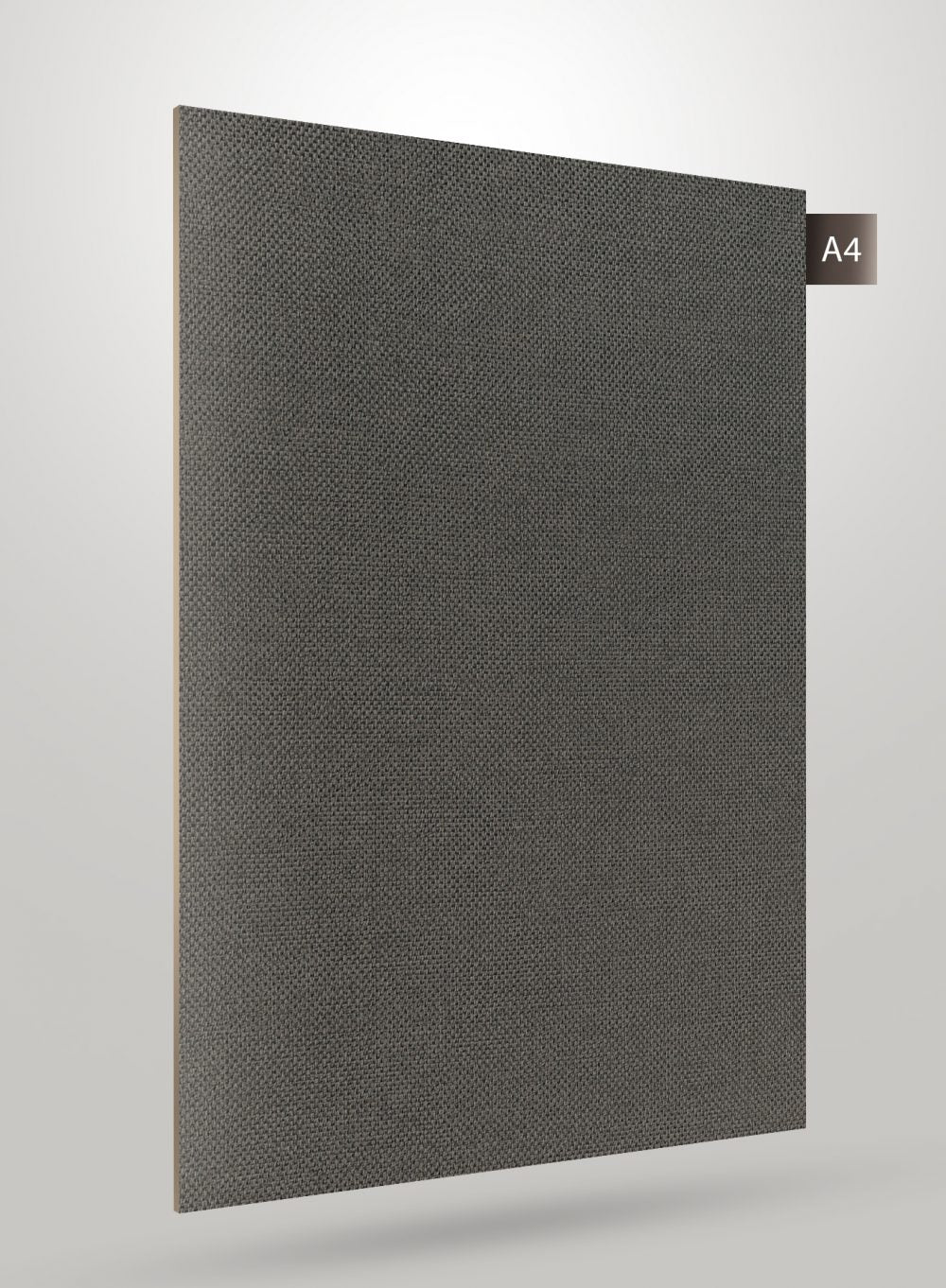 Grey patterned laminate sheet with matte finish and textured surface, displaying a woven design pattern.