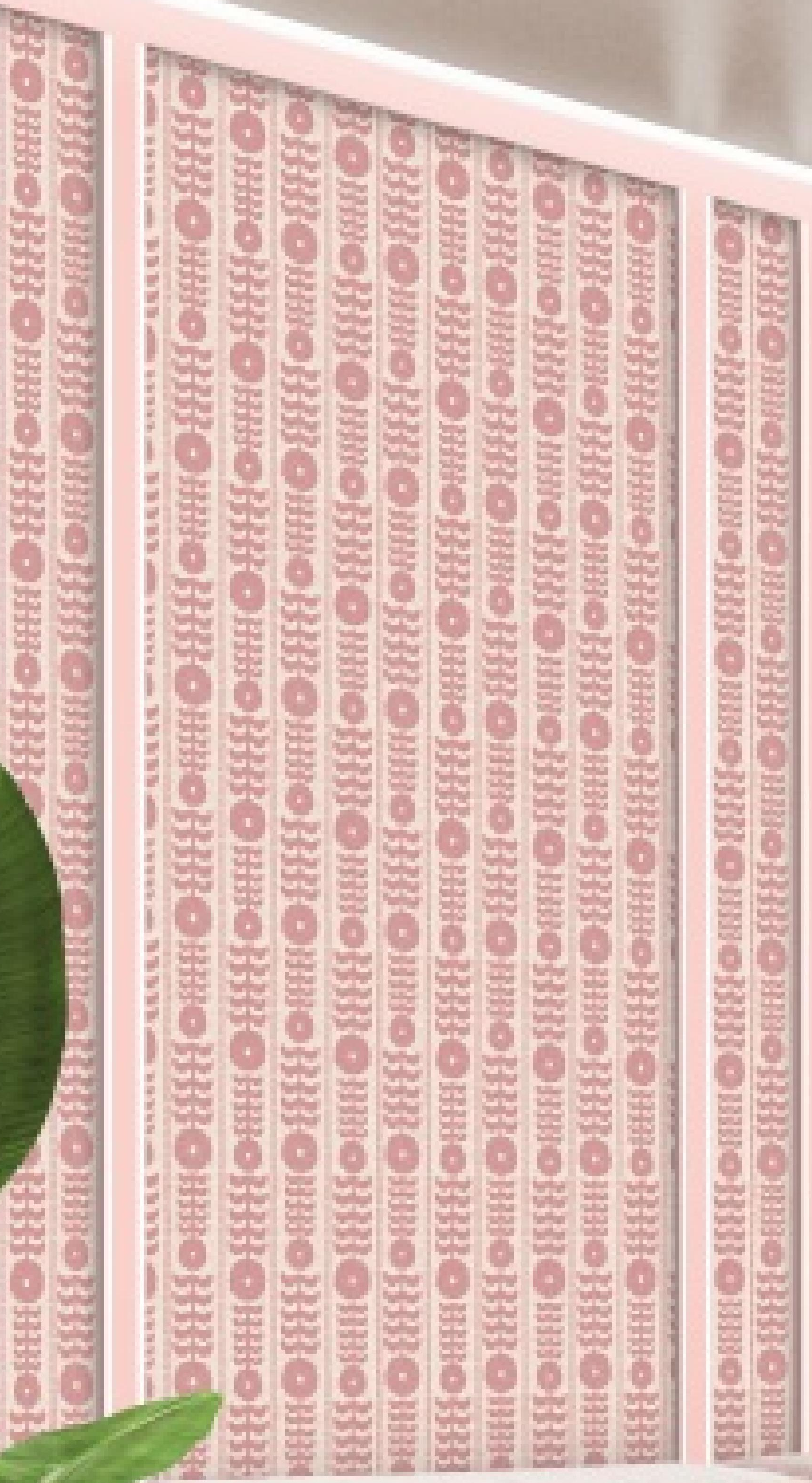 Pink laminate with vertical patterned design and textured finish.