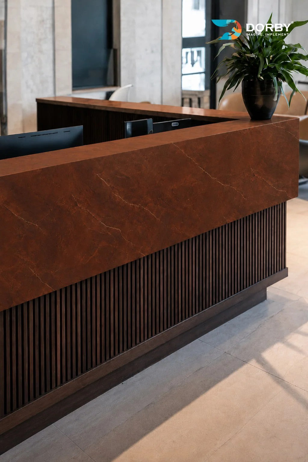 Rosso Marble Brown Marble & Stone Texture Laminate