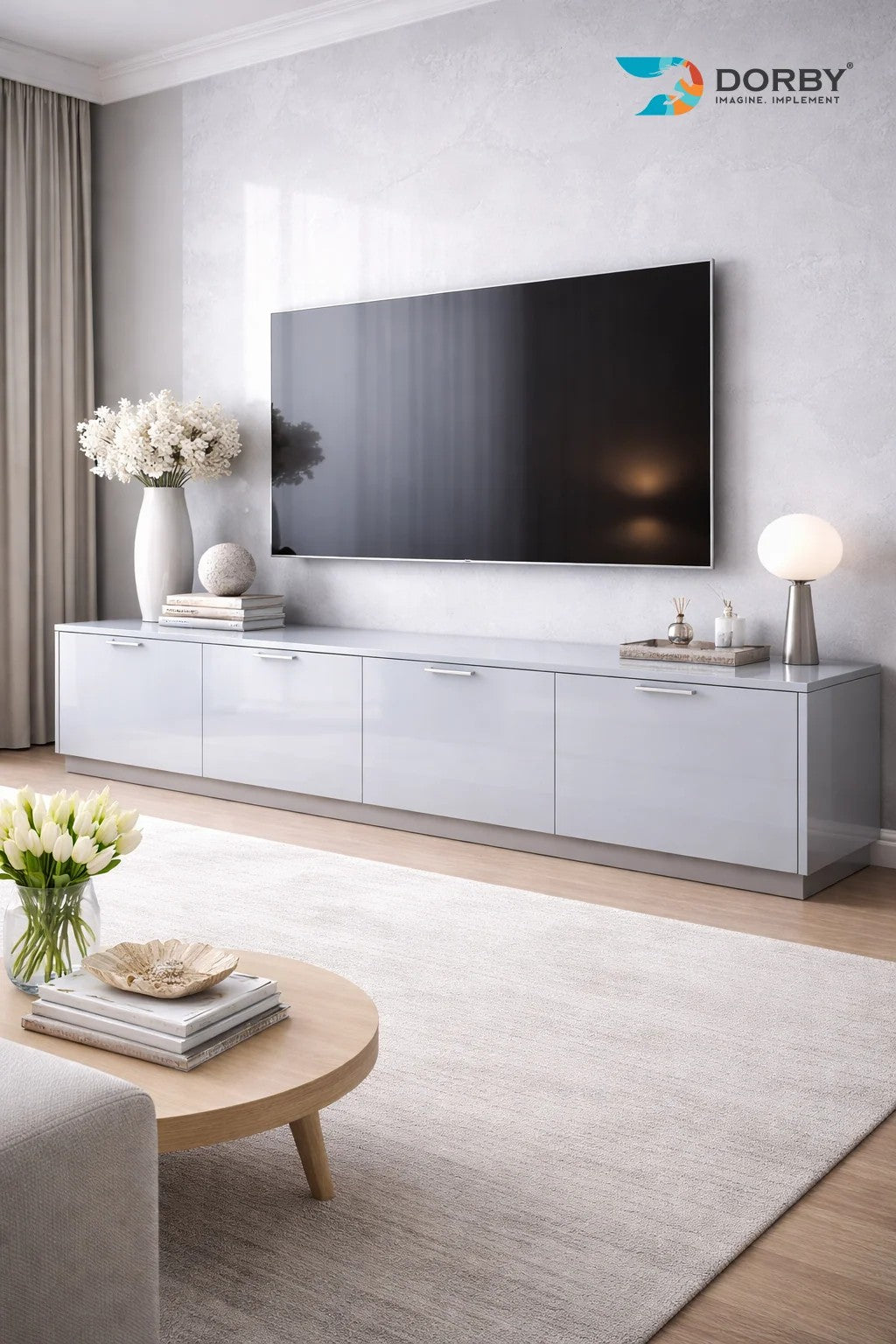 Taupe Beige Plain Colors High Gloss Acrylic Laminate