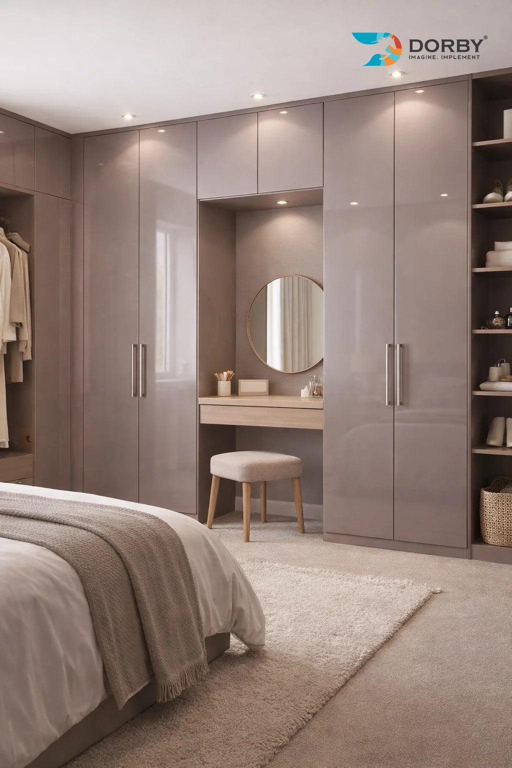 Cape Grey Plain Colors High Gloss Acrylic Laminate
