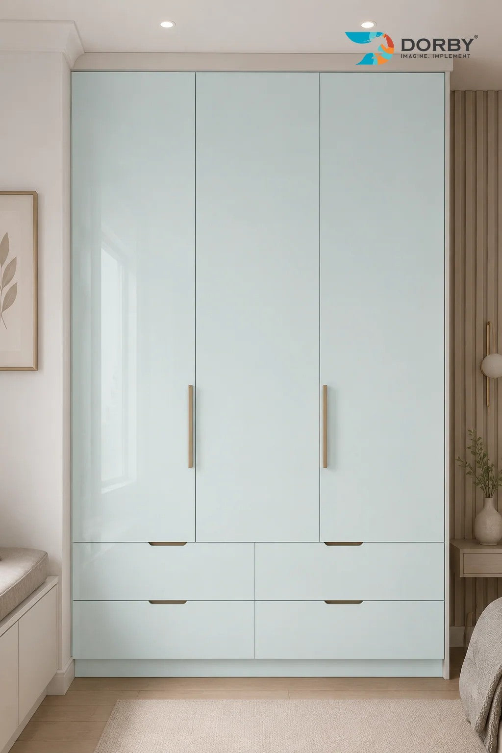 Ice Berg White Plain Colors High Gloss Acrylic Laminate