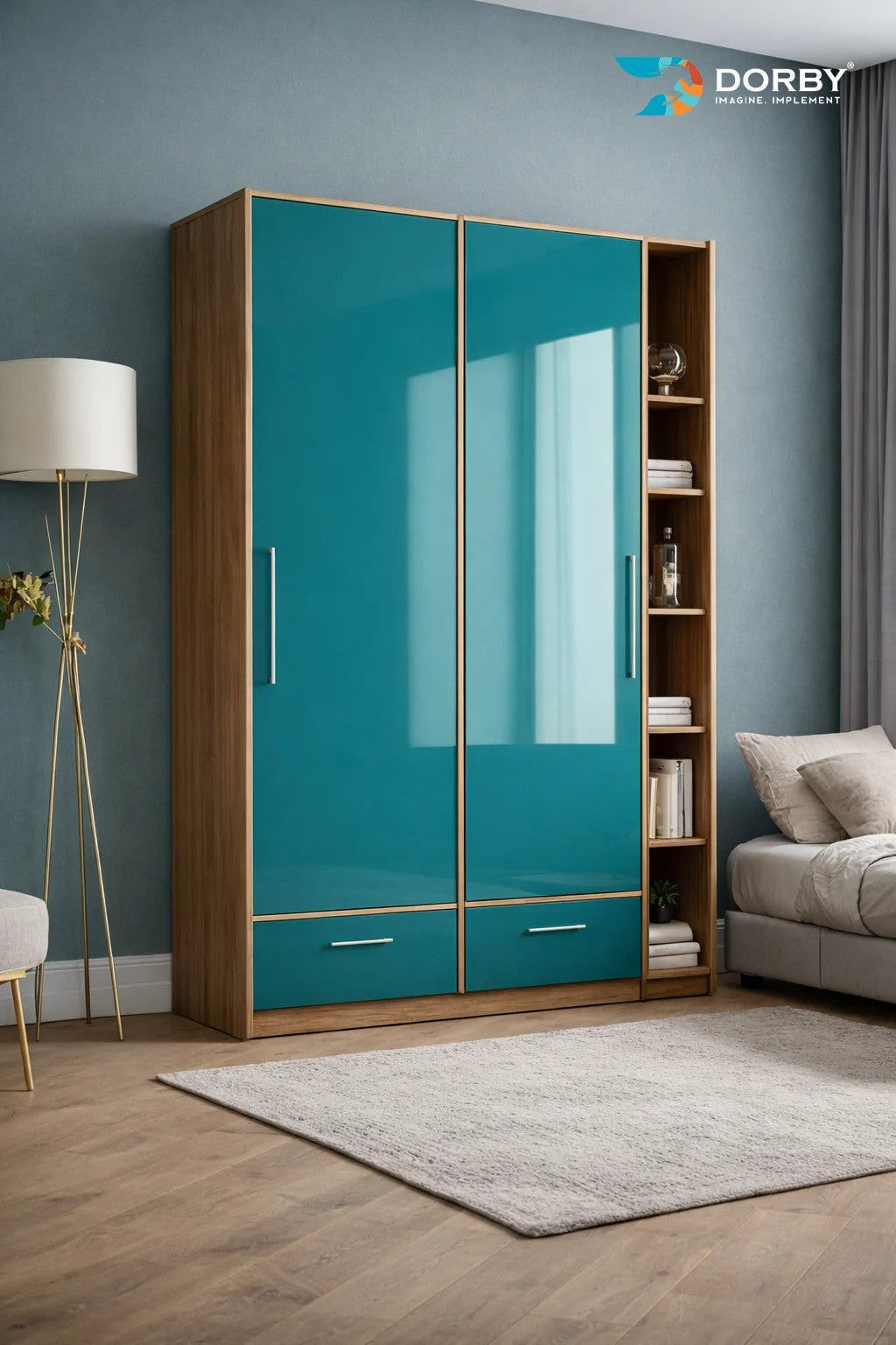 Ceramic Blue Plain Colors High Gloss Acrylic Laminate