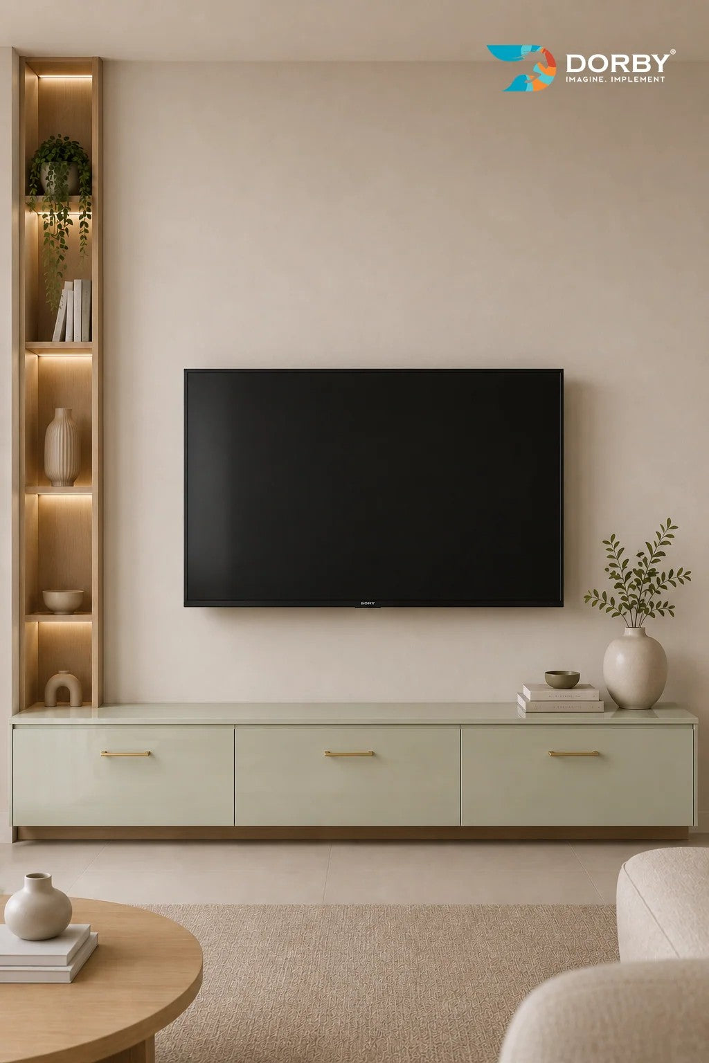 Greenish Beige Plain Colors High Gloss Acrylic Laminate
