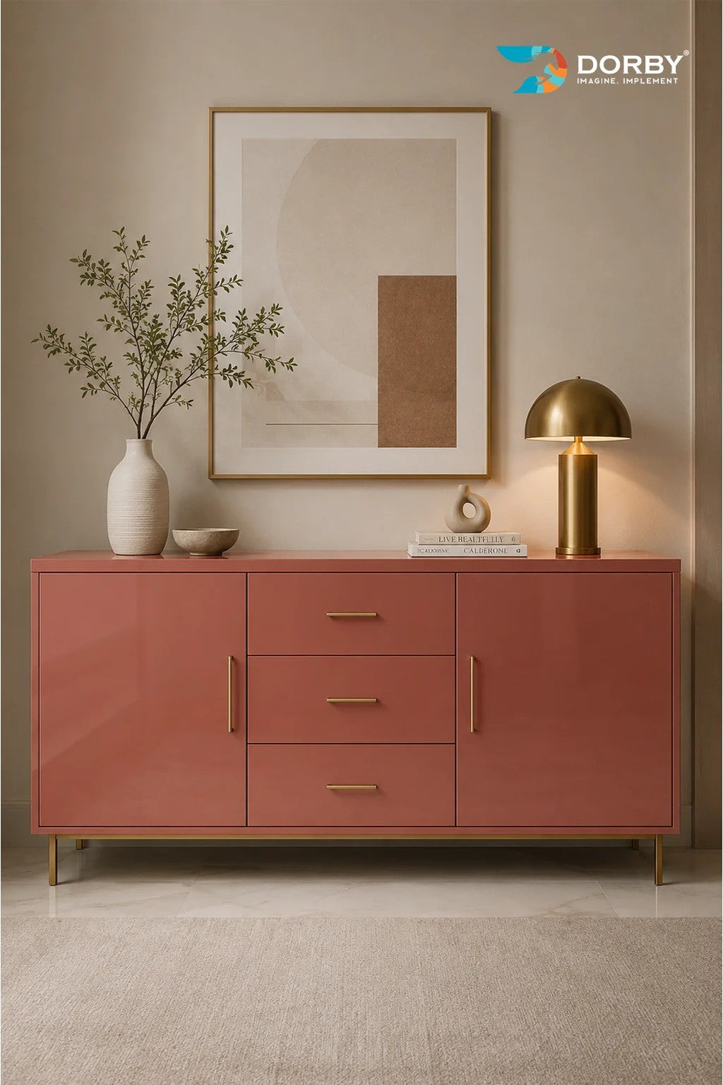 Saddle Brown Plain Colors High Gloss Acrylic Laminate