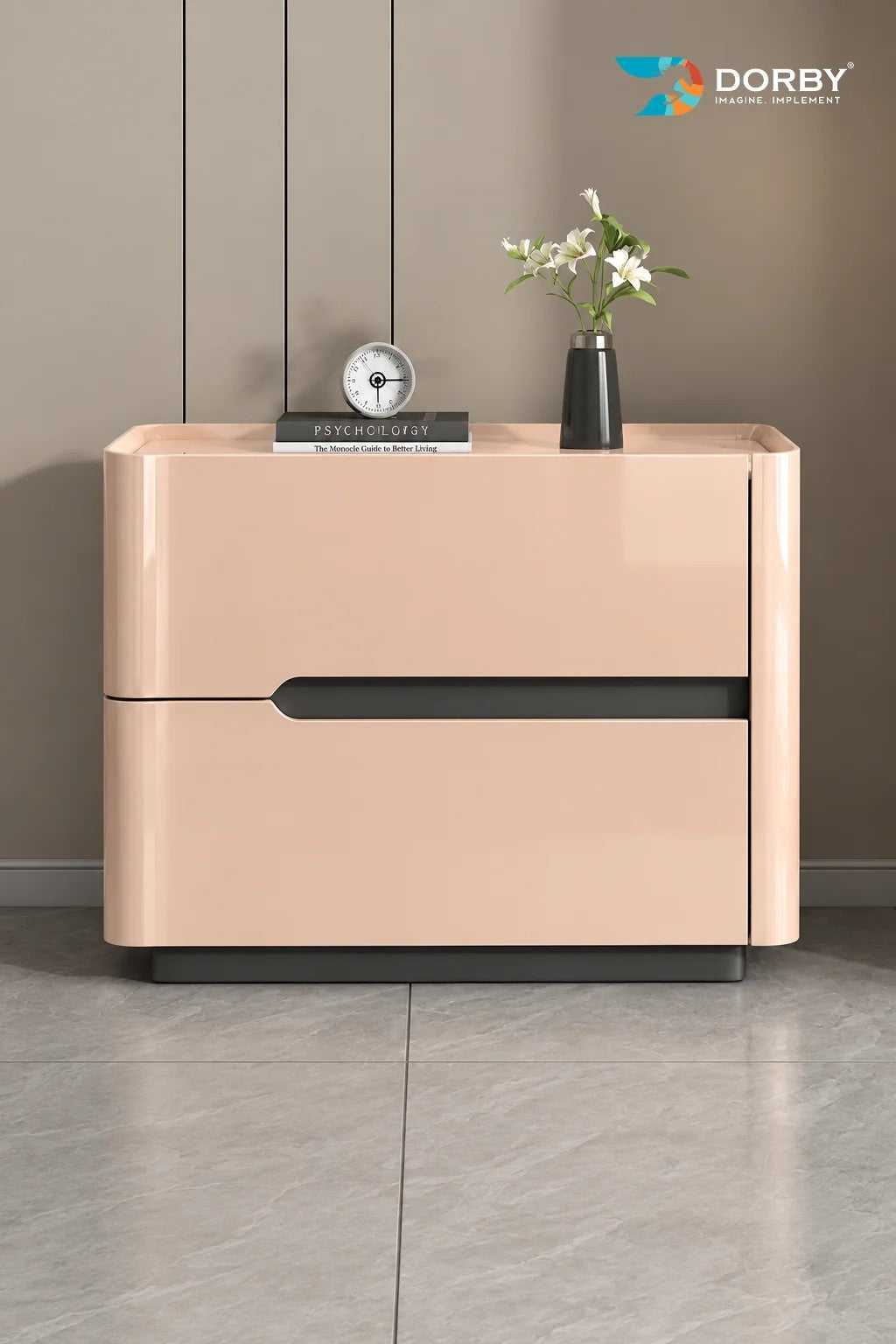 Milo Beige Plain Colors High Gloss Acrylic Laminate