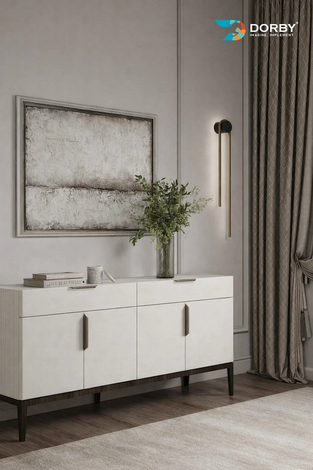 Buttery White Plain Colors High Gloss Acrylic Laminate