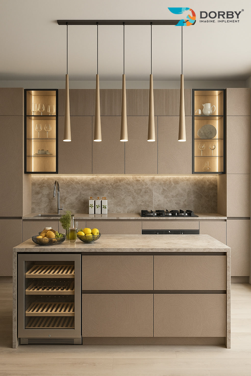 Sea Pearl - CB 70156 Grey Designer Texture Laminate - Dorby mica