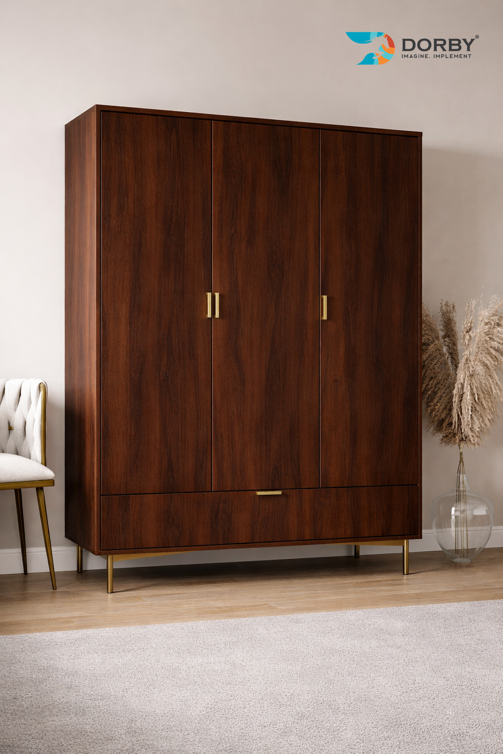 American Kempas - CL 1196 Brown Wood Texture Laminate - Dorby mica