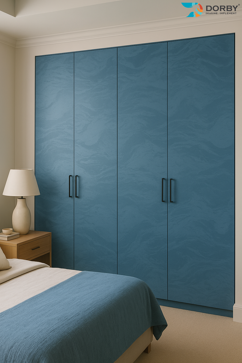 Whyte Blue - CO 179 Grey Designer Texture Laminate - Dorby mica