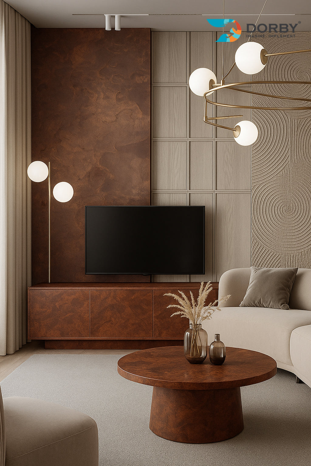 Mahal Stone - CY 15207 Brown Marble & Stone Texture Laminate - Dorby mica