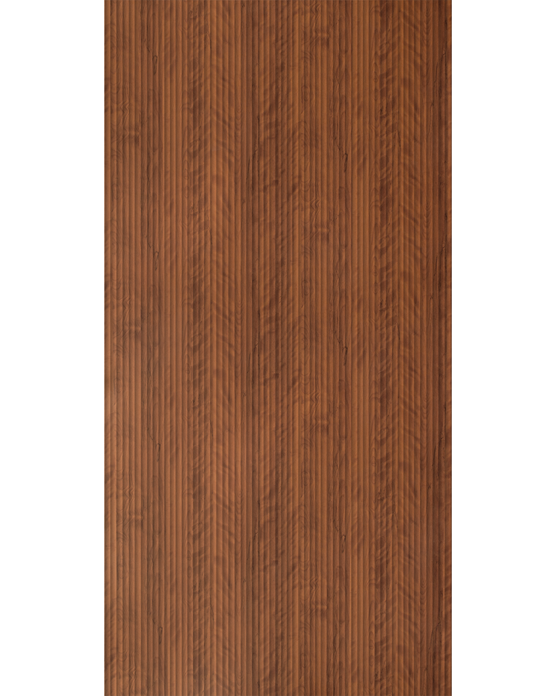 Sunshine Walnut - DF 8884 Brown Fluted Texture Laminate - Dorby mica