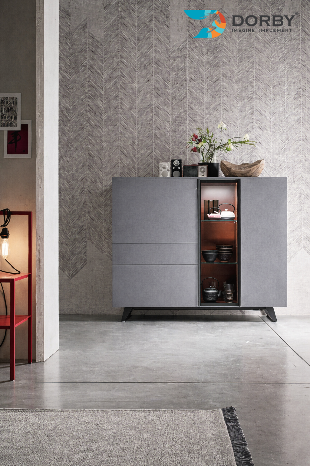 Claire - DO 15203 Grey Metallic Texture Laminate - Dorby mica
