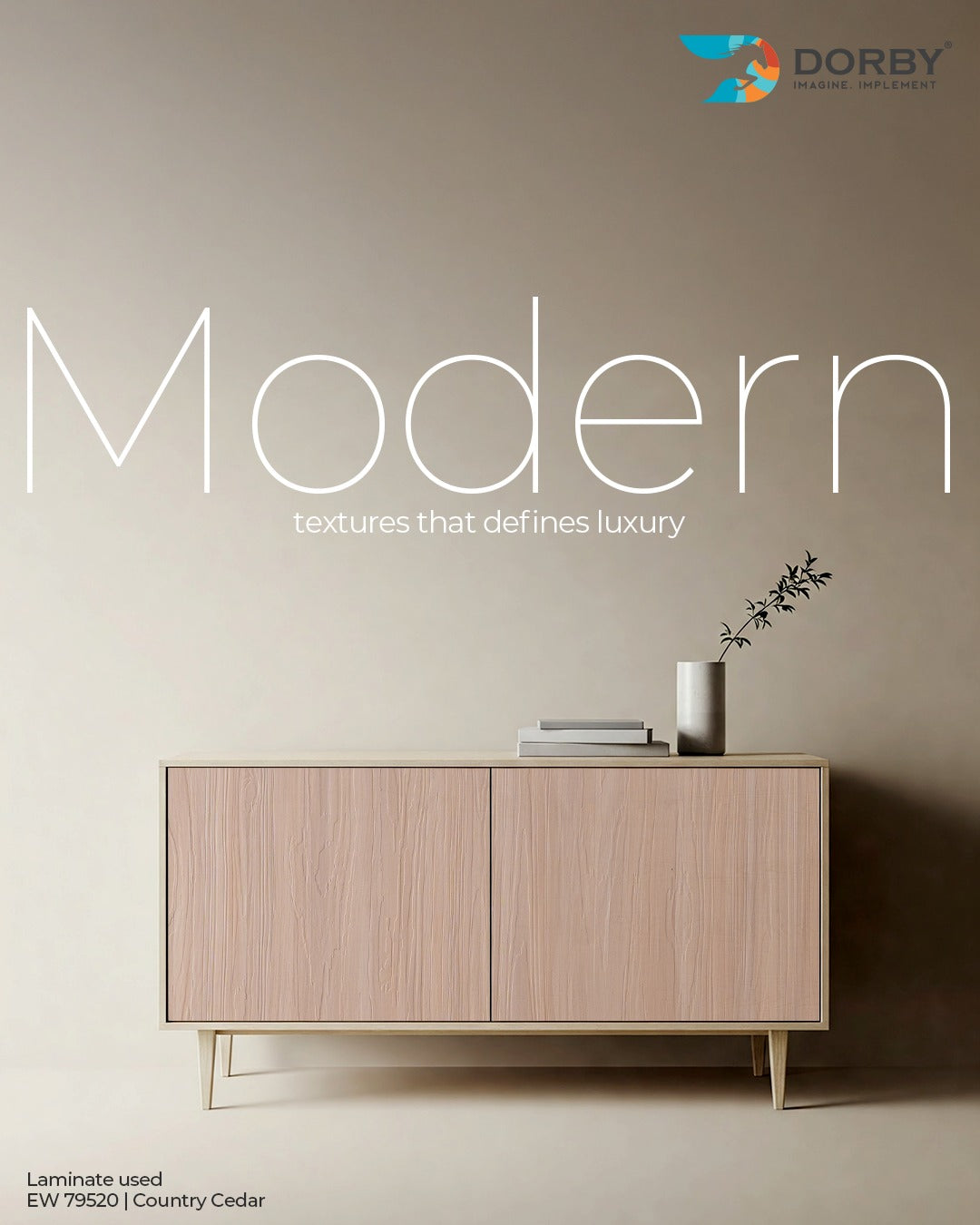 Country Cedar - EW 79520 Beige Wood Texture Laminate - Dorby mica
