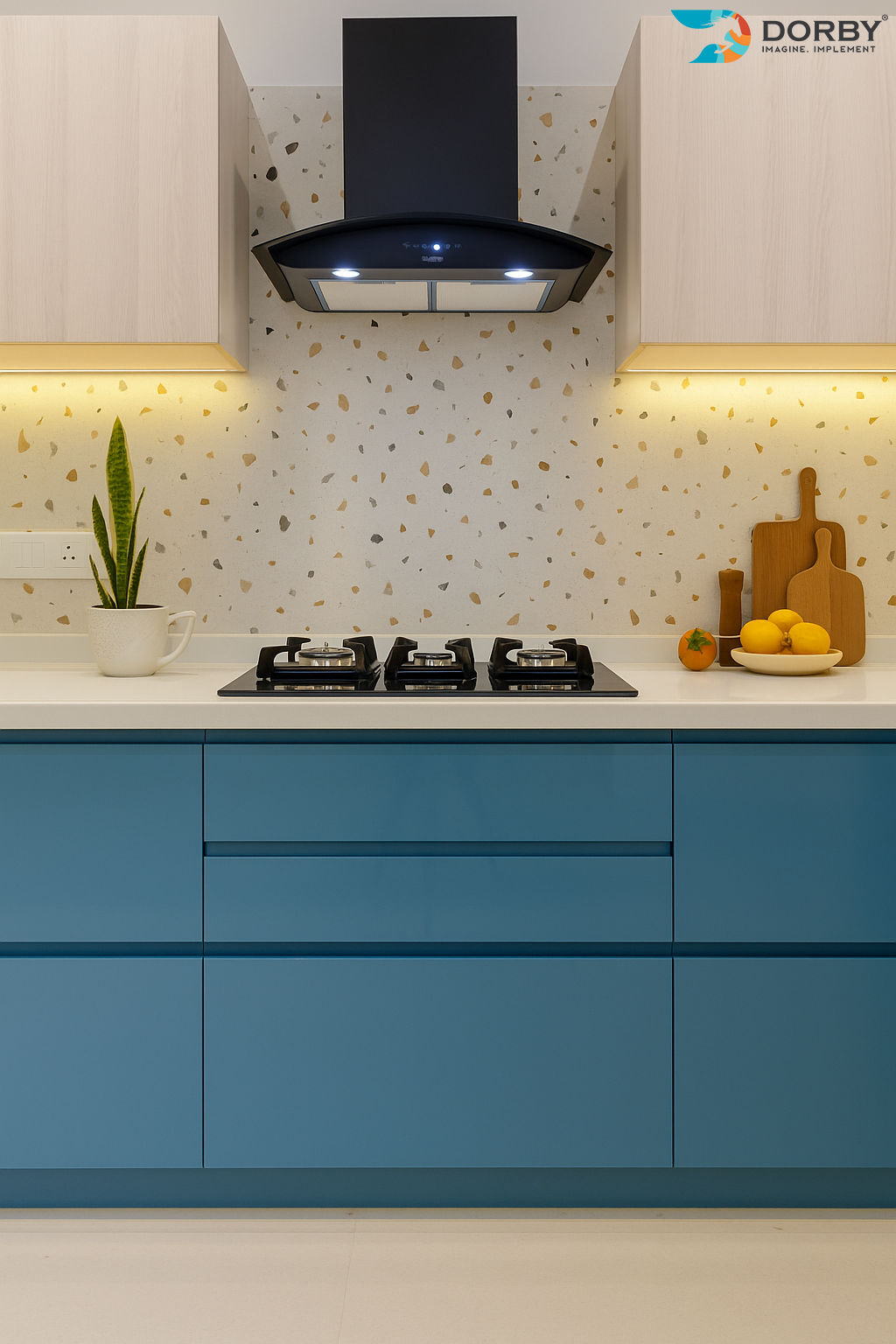 Serene Blue - GL 130 Blue Plain Colors Gloss Laminate - Dorby mica