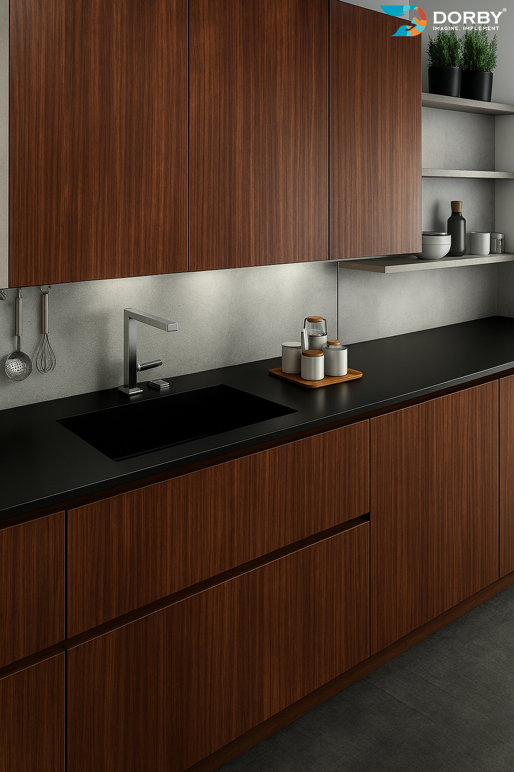Maderia Chestnut - GL 9017 Brown Wood Gloss Laminate - Dorby mica