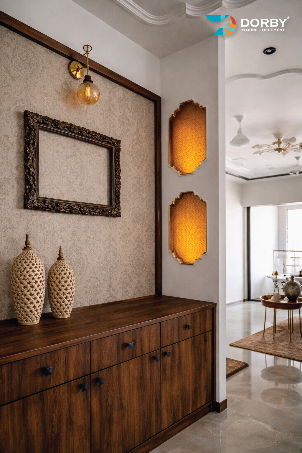 Hemlock Chestnut - GL 9082 Brown Wood Gloss Laminate - Dorby mica