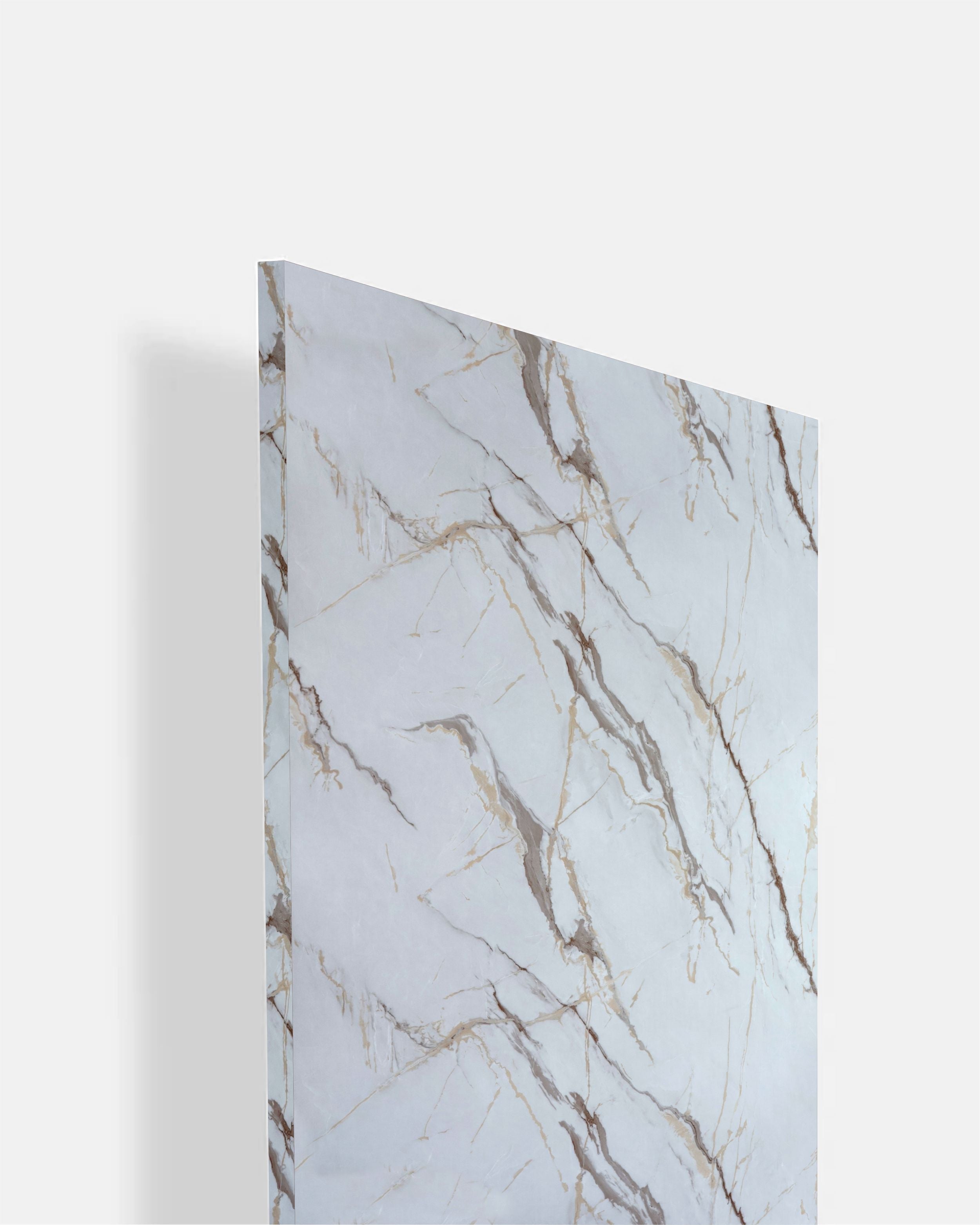 Golden Terra - GL 9306 White Marble & Stone Gloss Laminate - Dorby mica