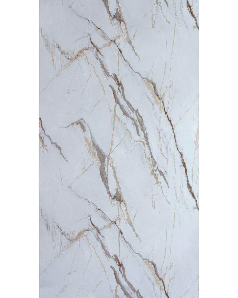 Golden Terra - GL 9306 White Marble & Stone Gloss Laminate - Dorby mica