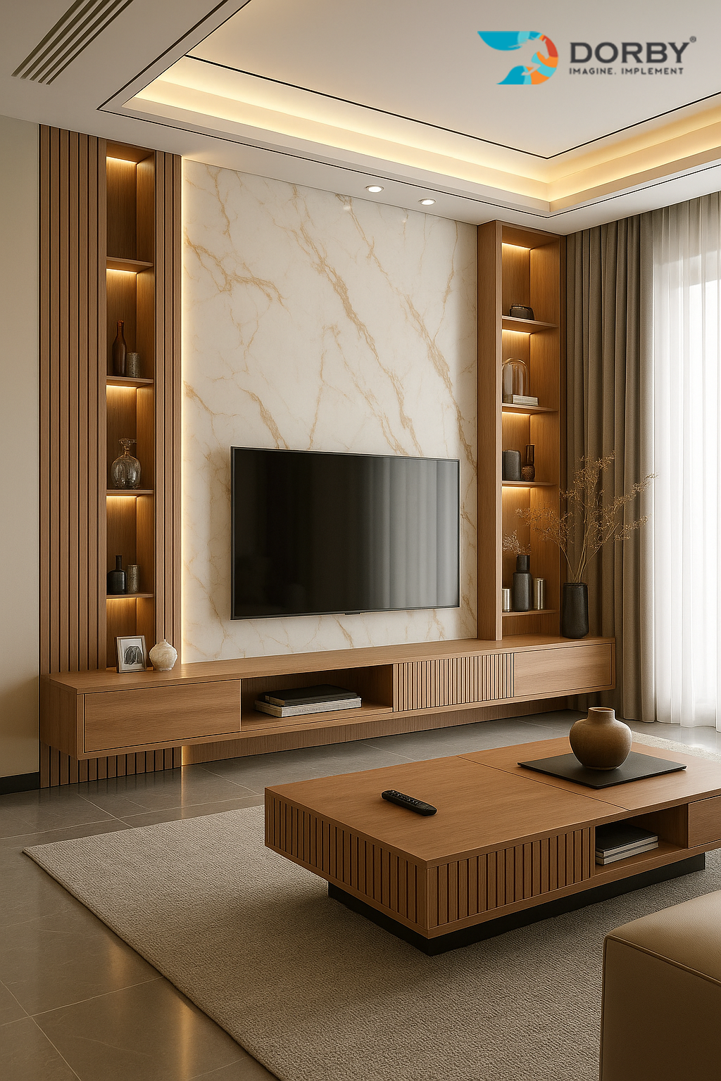 Golden Terra - GL 9306 White Marble & Stone Gloss Laminate - Dorby mica