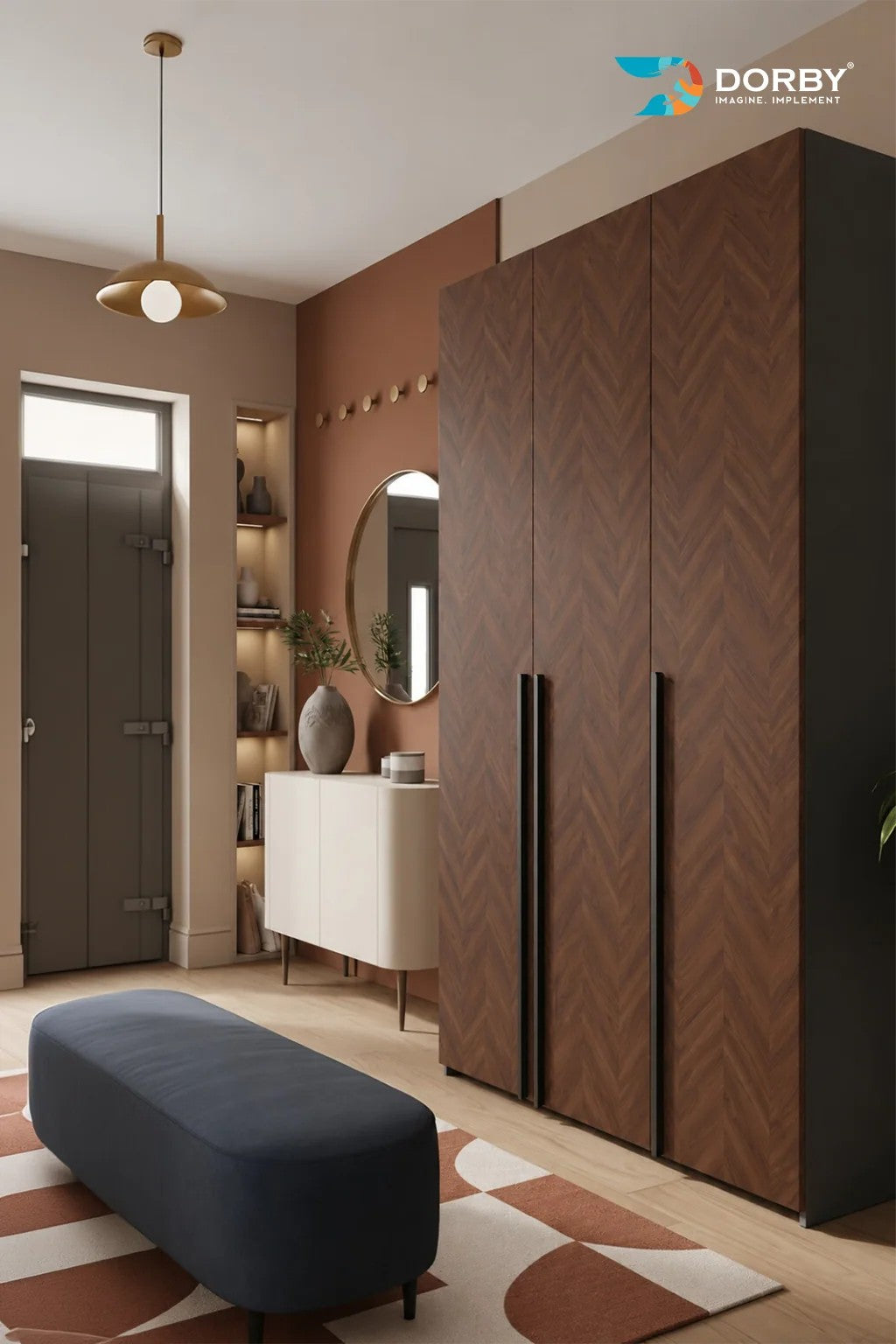 Florentina Walnut Brown Wood Texture Laminate