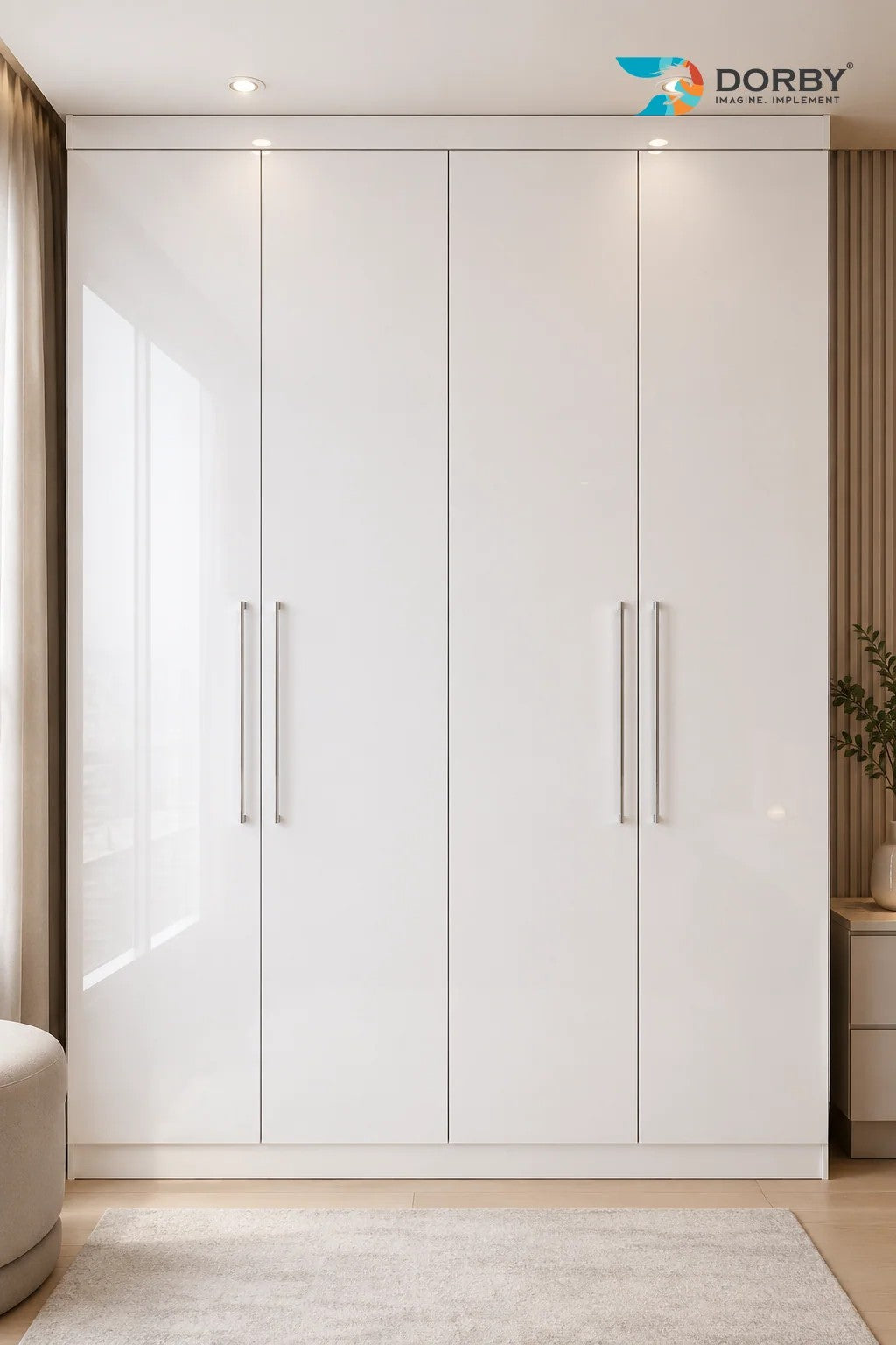 White Plain Colors High Gloss Laminate
