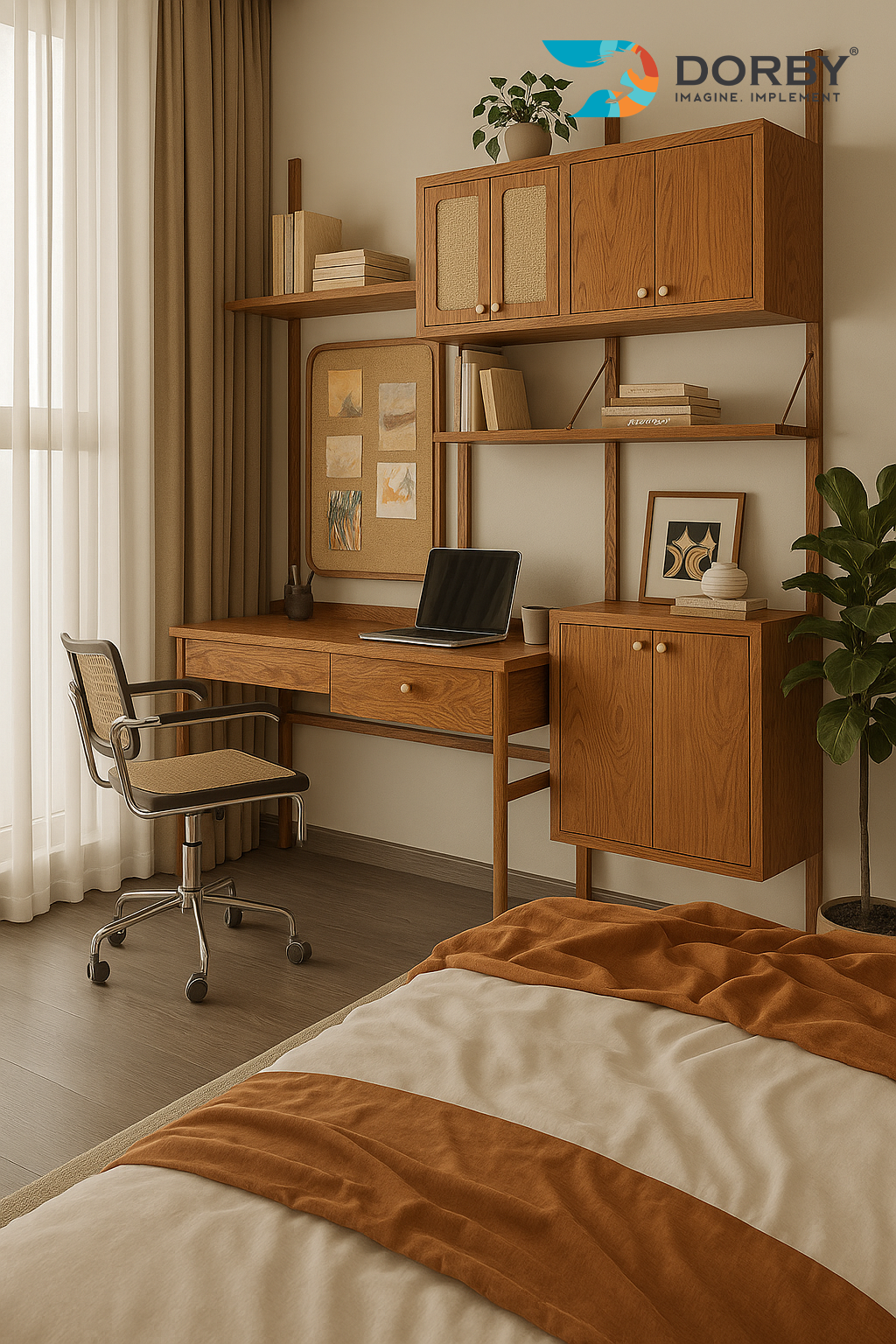 Monarch Elm  - HG 1548 Brown Wood High Gloss Laminate - Dorby mica