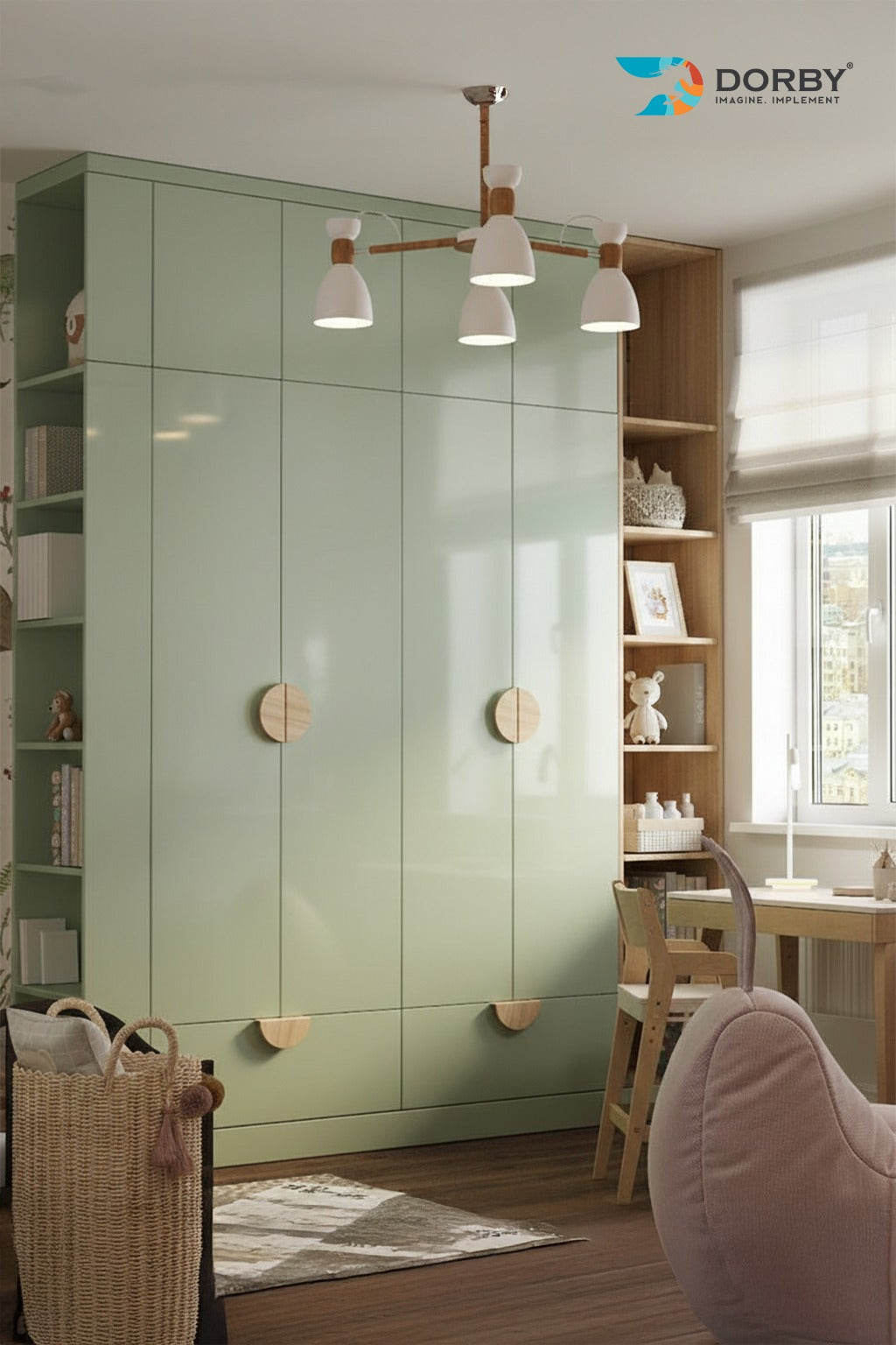 Desert Sage - HG 162 Green Plain Colors High Gloss Laminate - Dorby mica