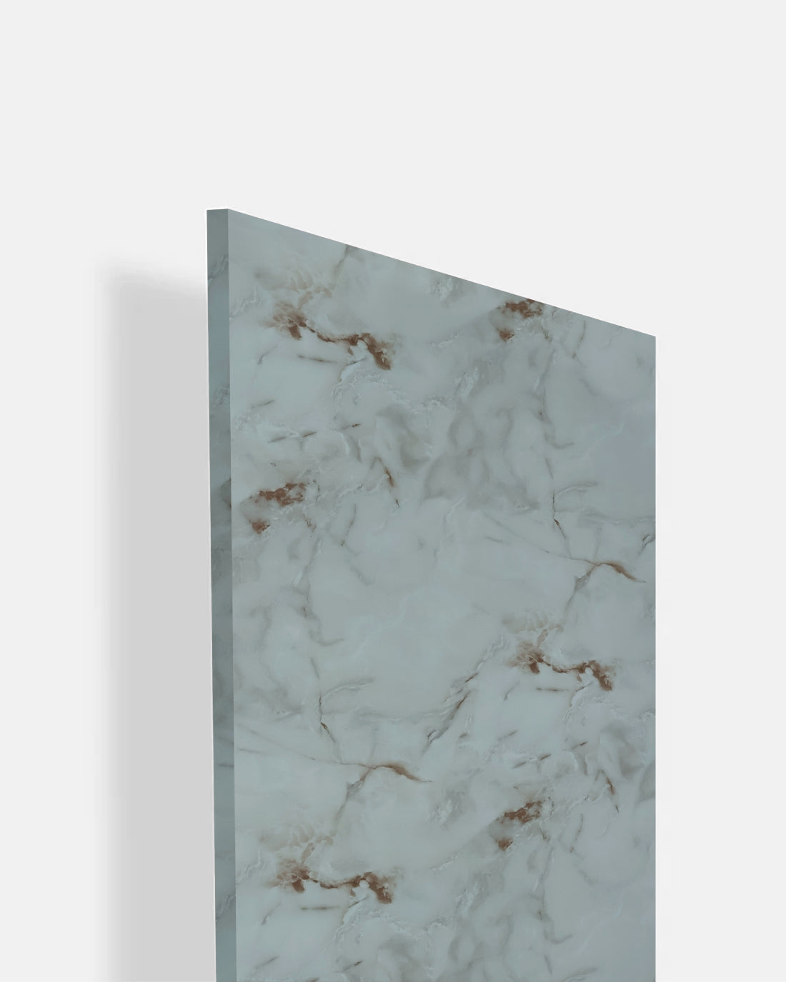 Valencia - HG 8045 White Marble & Stone High Gloss Laminate - Dorby mica