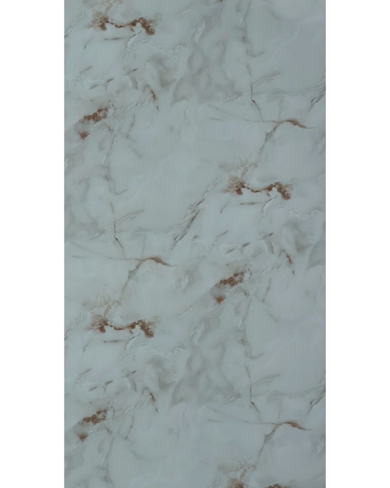 Valencia - HG 8045 White Marble & Stone High Gloss Laminate - Dorby mica