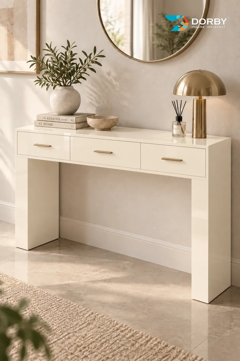 Warm White Plain Colors High Gloss Laminate