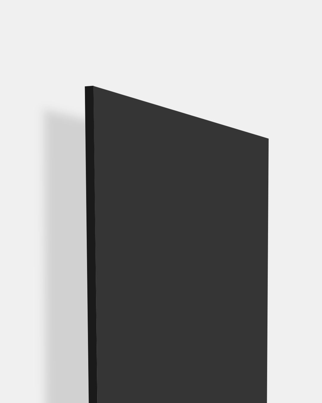 Dark Grey  - HG 8107 Black Plain Colors High Gloss Laminate - Dorby mica