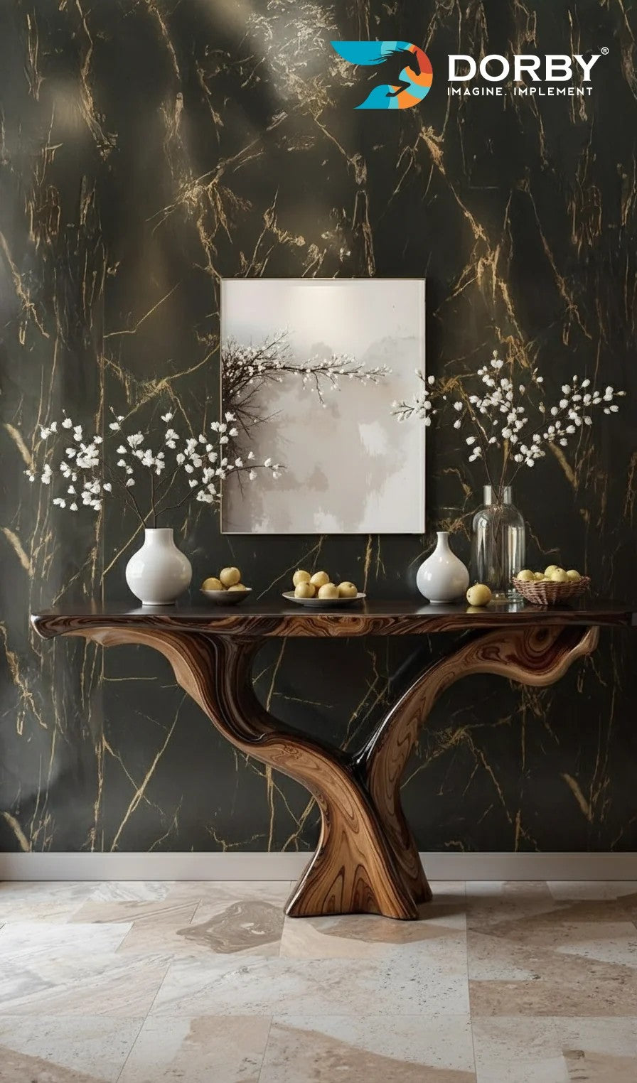 Cimmerian Gold Marble & Stone High Gloss Laminate