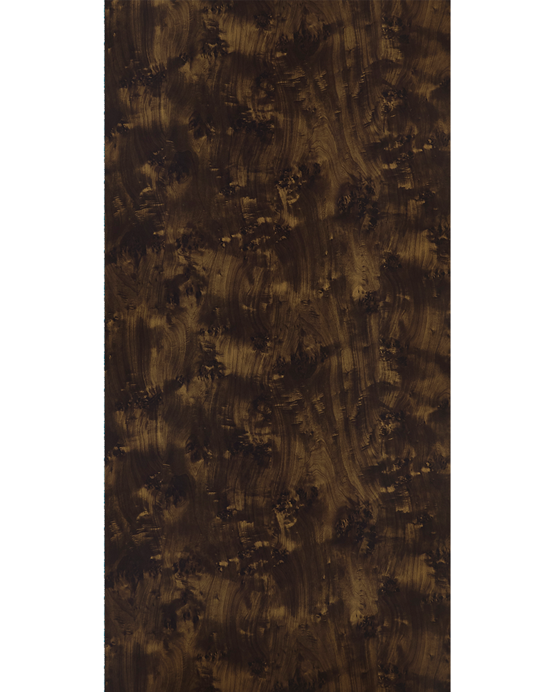 Rustic Burl - HG 8851 Brown Wood High Gloss Laminate - Dorby mica