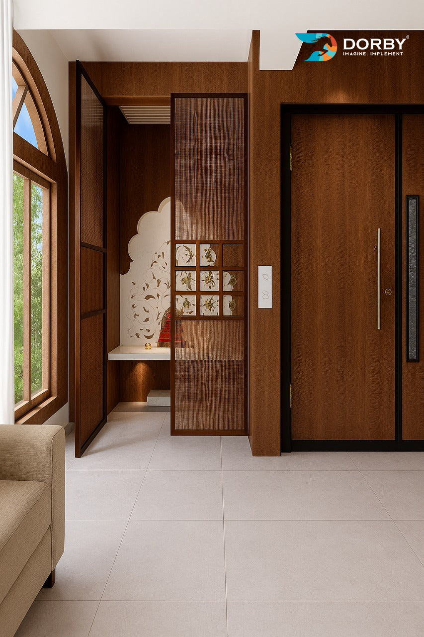 Fiddle Oak - HG 9012 Brown Wood High Gloss Laminate - Dorby mica