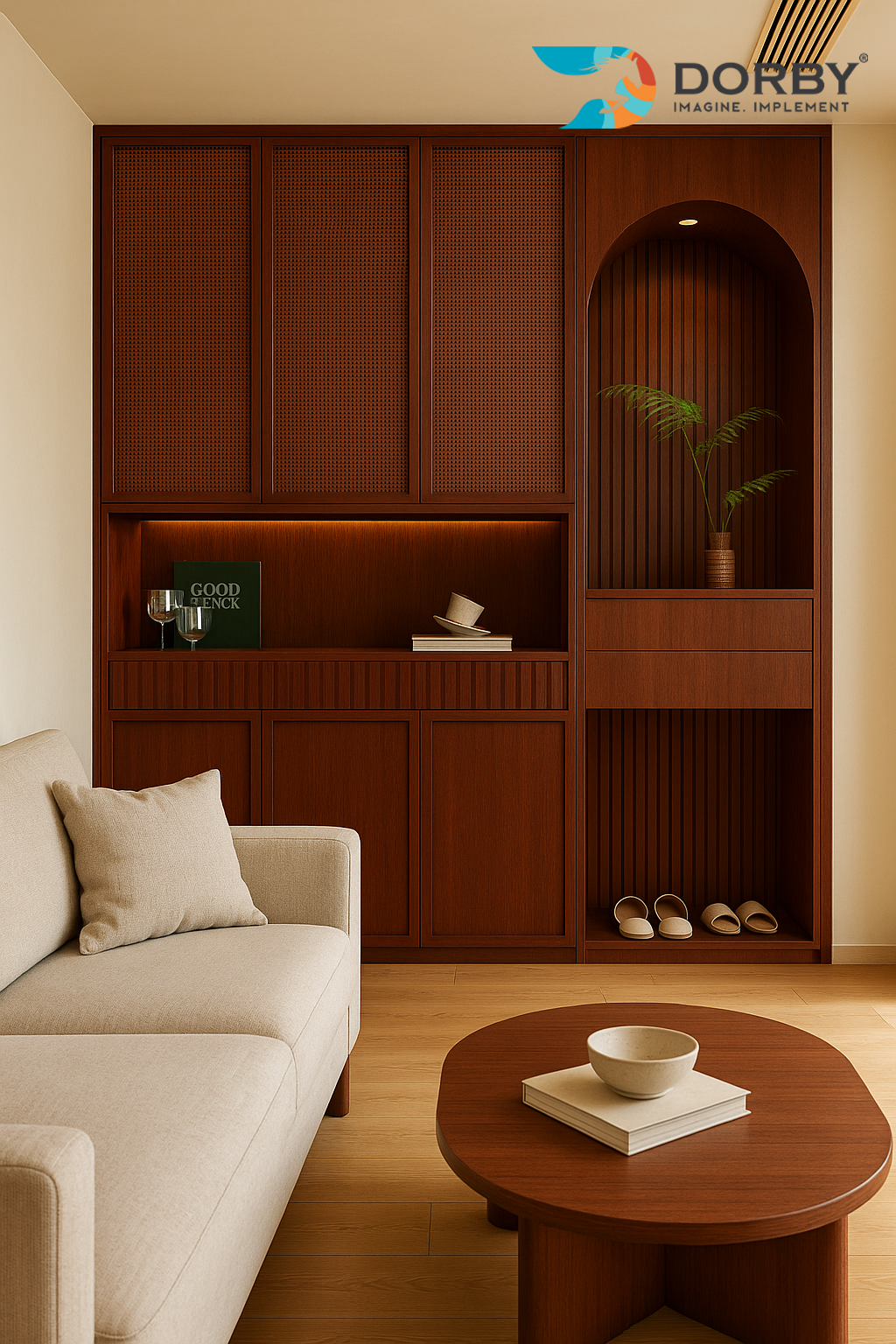 Columbian Eucalyptus - HG 9049 Brown Wood High Gloss Laminate - Dorby mica