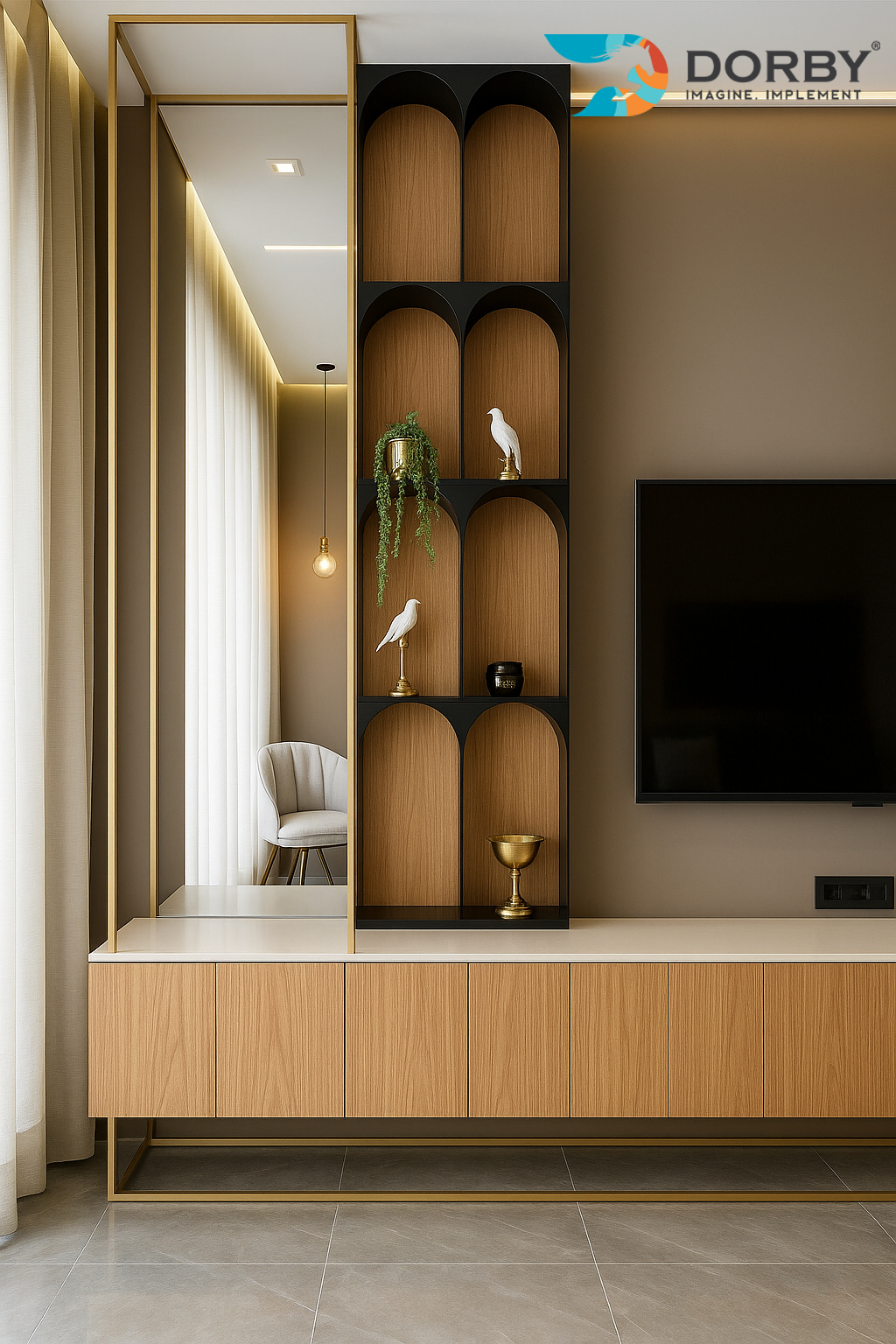 Natural Lacewood - HG 9076 Brown Wood High Gloss Laminate - Dorby mica