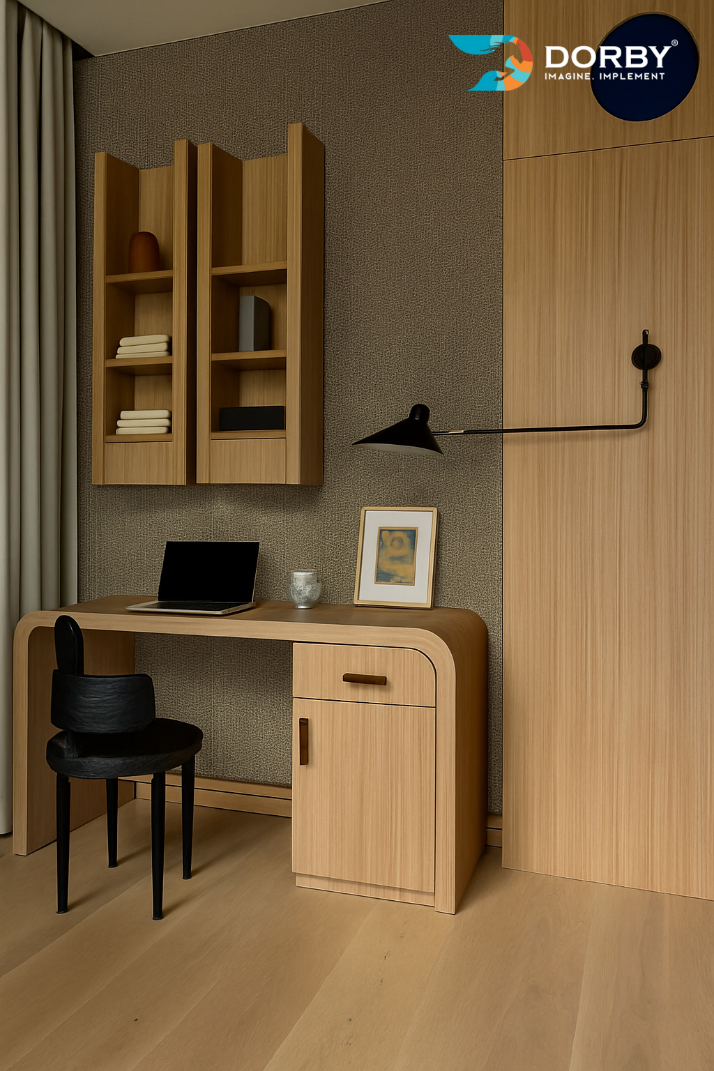 Natural Lacewood - HG 9076 Brown Wood High Gloss Laminate - Dorby mica